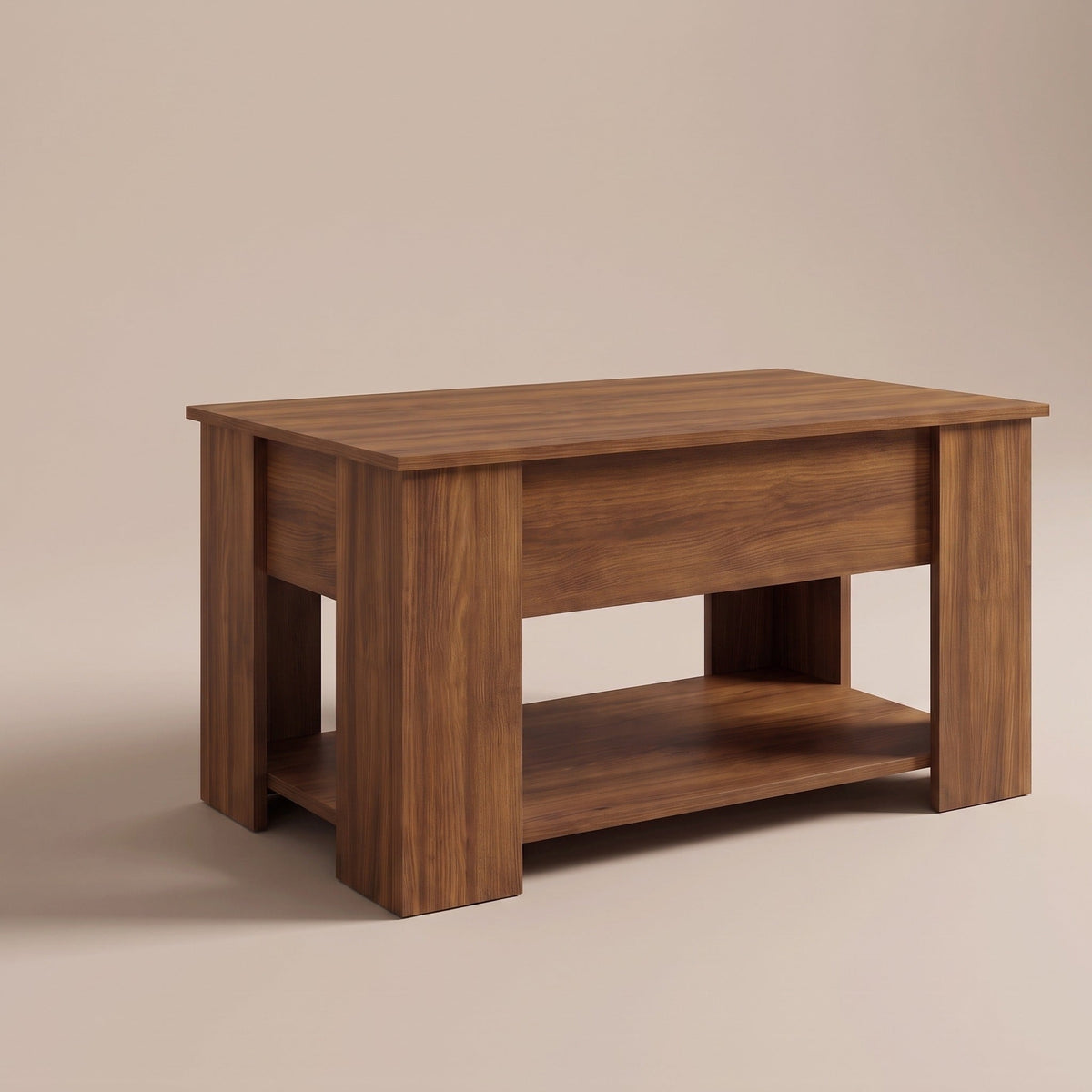 Table basse Aveline 79 cm chêne marron fermée #Dimensions_79 × 49 × 41 cm #Couleur_Chêne marron
