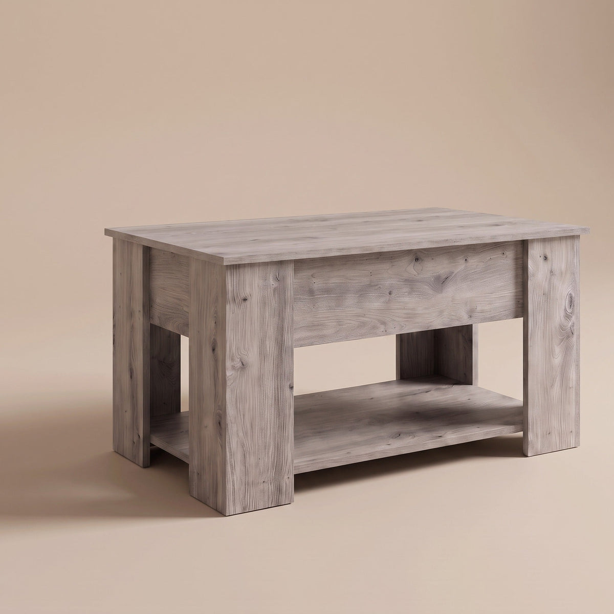 Table basse Aveline 79 cm Sonoma gris fermée #Dimensions_79 × 49 × 41 cm #Couleur_Sonoma gris