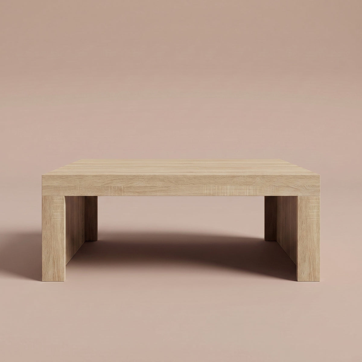 Table basse en bois Carmo, chêne sonoma – vue de face #Couleur_Chêne sonoma