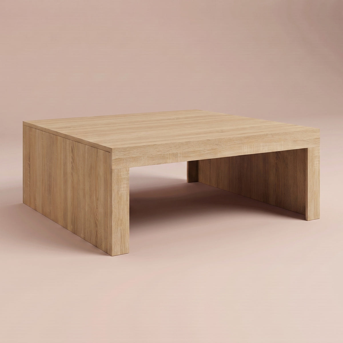 Table basse en bois Carmo, chêne sonoma – vue trois quarts #Couleur_Chêne sonoma