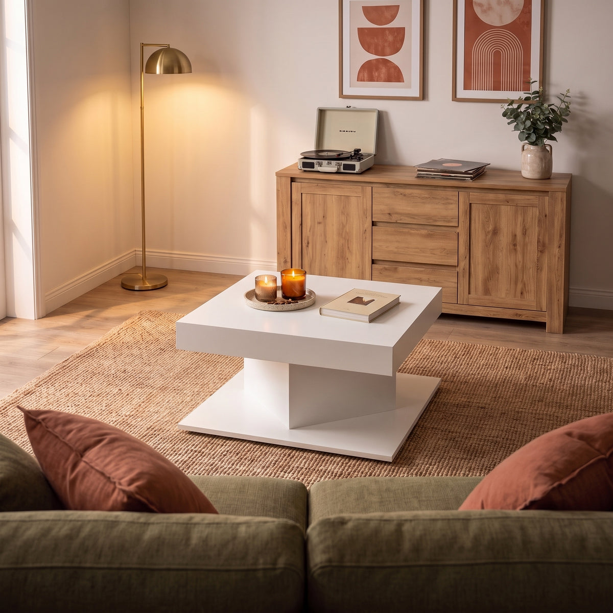 Table Dado blanc, ambiance du soir #Couleur_Blanc