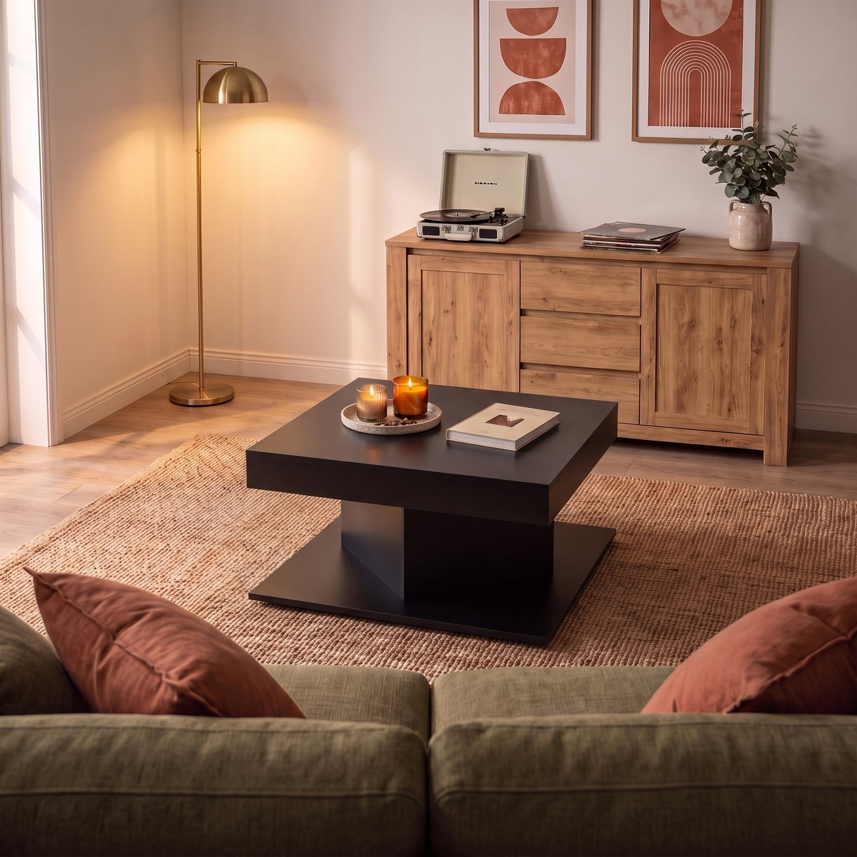 Table Dado noir, ambiance du soir #Couleur_Noir