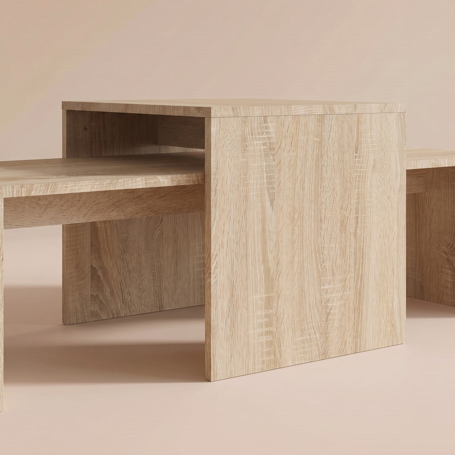 Un décor chêne stable, de près