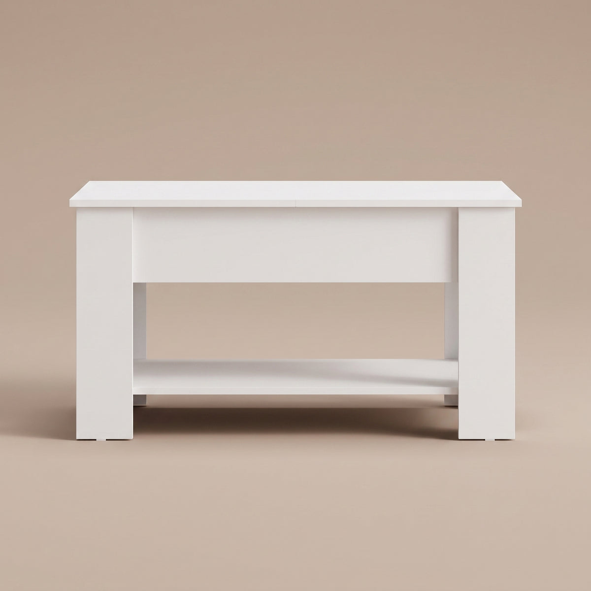 Table relevable Onda, blanc, vue de face #Couleur_Blanc #Dimensions_101 × 49 × 52 cm