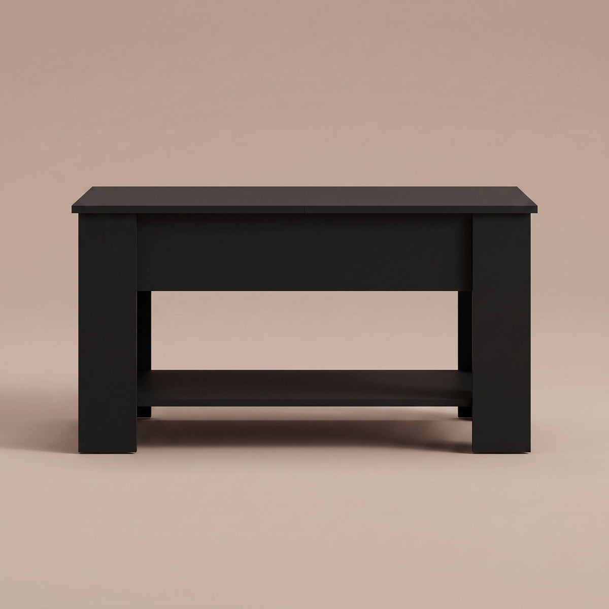 Table relevable Onda, noir, vue de face #Couleur_Noir #Dimensions_101 × 49 × 52 cm