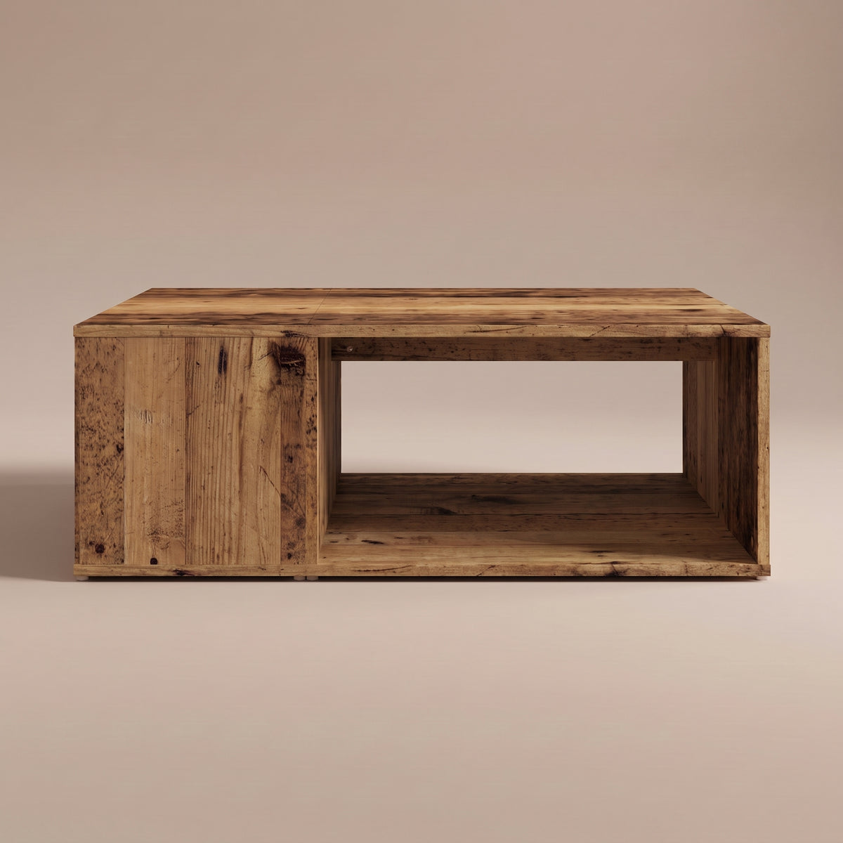 Table basse Otava, vieux bois, vue de face #Couleur_Vieux bois