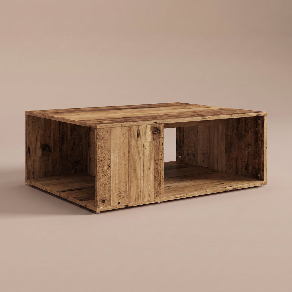 Table basse Otava, vieux bois, vue 3/4 #Couleur_Vieux bois