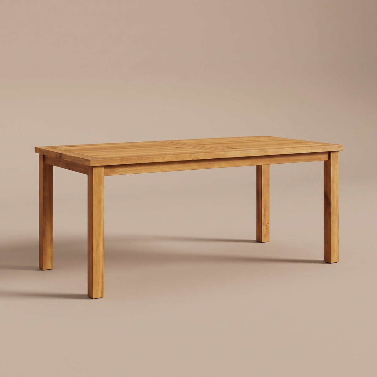 Table en teck massif Timba, 110 x 55 x 45 cm, vue 3/4 #Dimensions_110 × 55 × 45 cm
