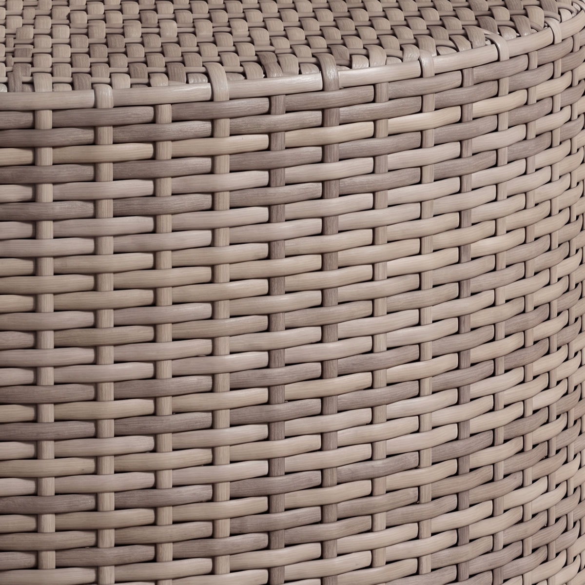 Table ronde extérieur Tonda, gris chiné, zoom tressage #Couleur_Gris