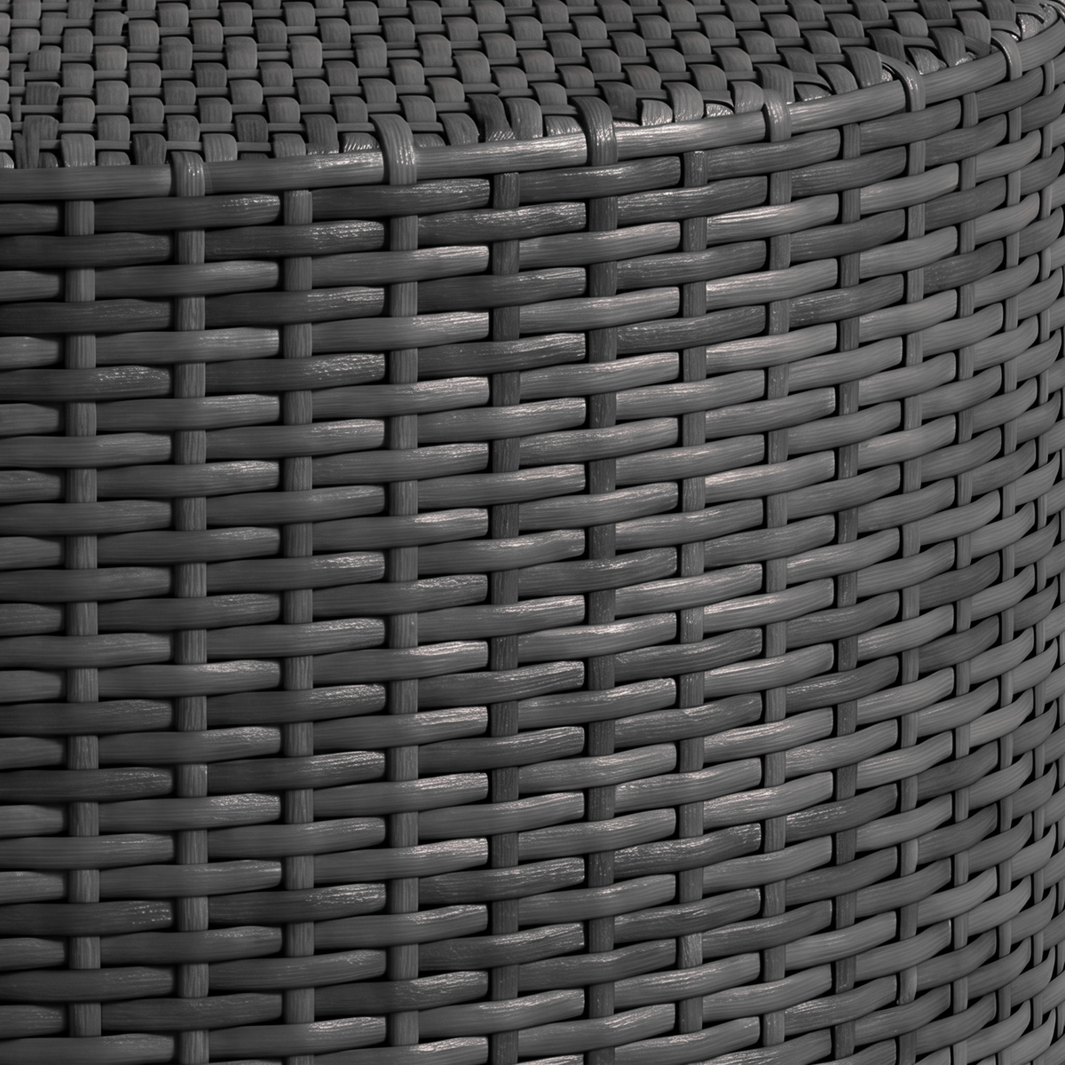 Table ronde extérieur Tonda, noir, zoom tressage #Couleur_Noir