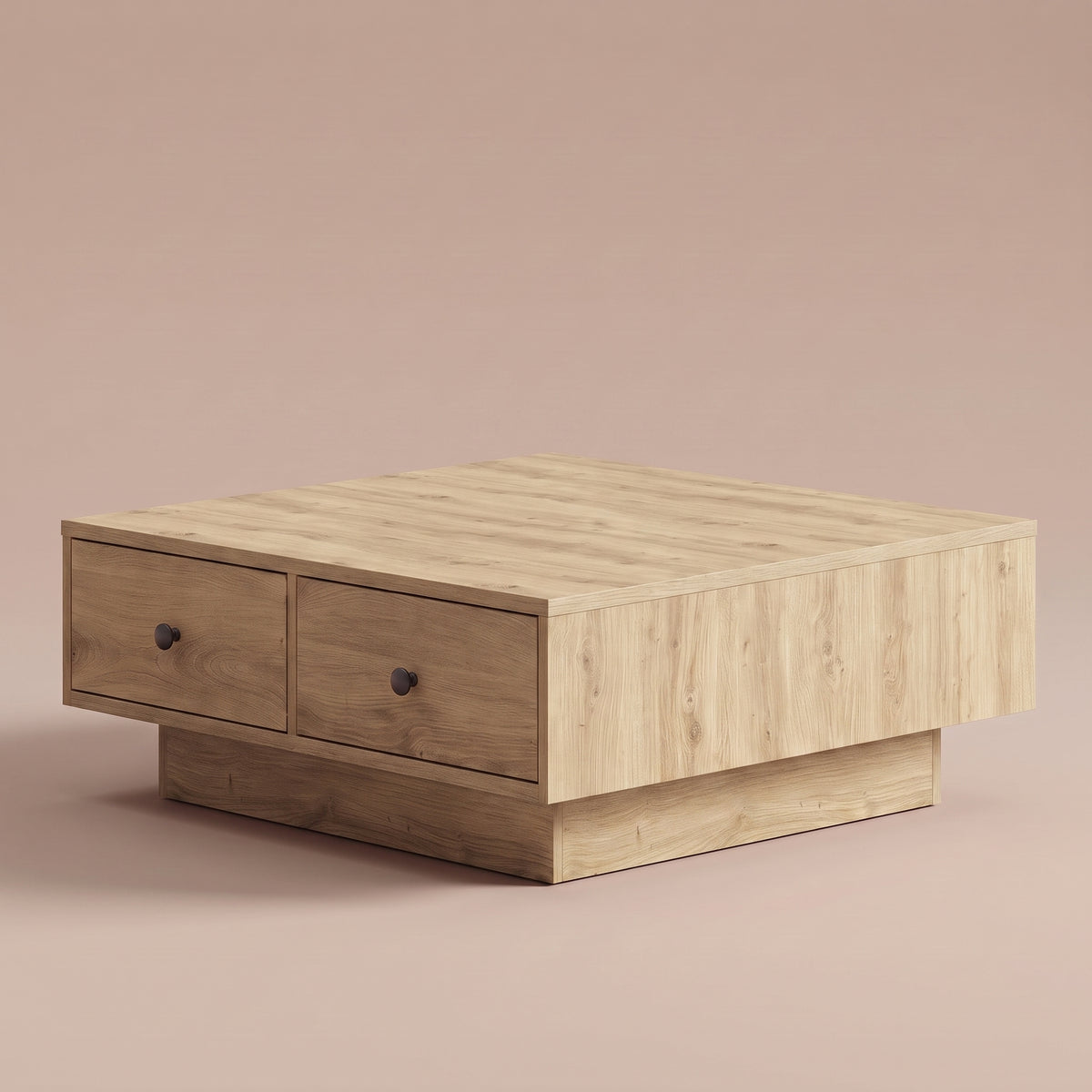 Table avec tiroirs Vasta, chêne sonoma, angle bas #Couleur_Chêne sonoma