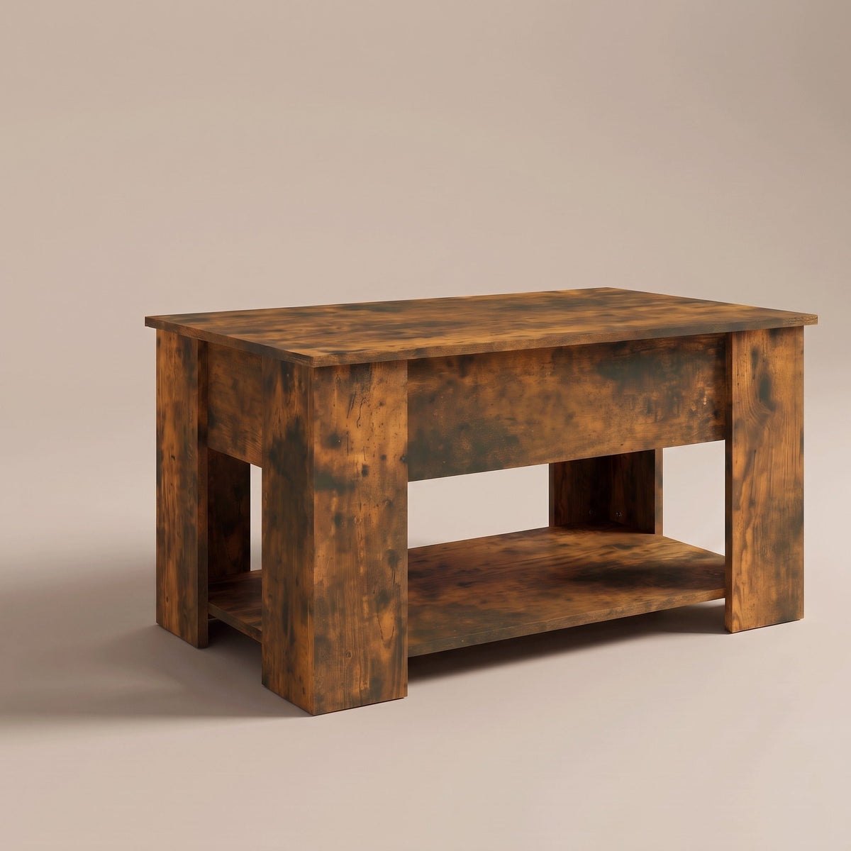 Table basse Aveline 79 cm chêne fumé fermée #Dimensions_79 × 49 × 41 cm #Couleur_Chêne fumé