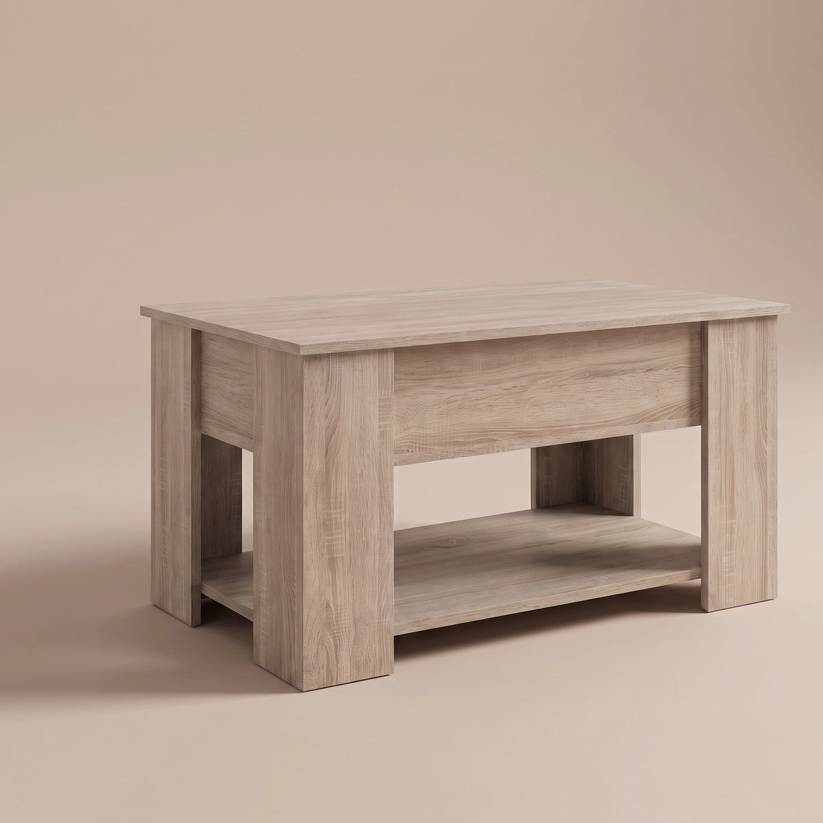 Table basse Aveline 79 cm chêne Sonoma fermée #Dimensions_79 × 49 × 41 cm #Couleur_Chêne Sonoma