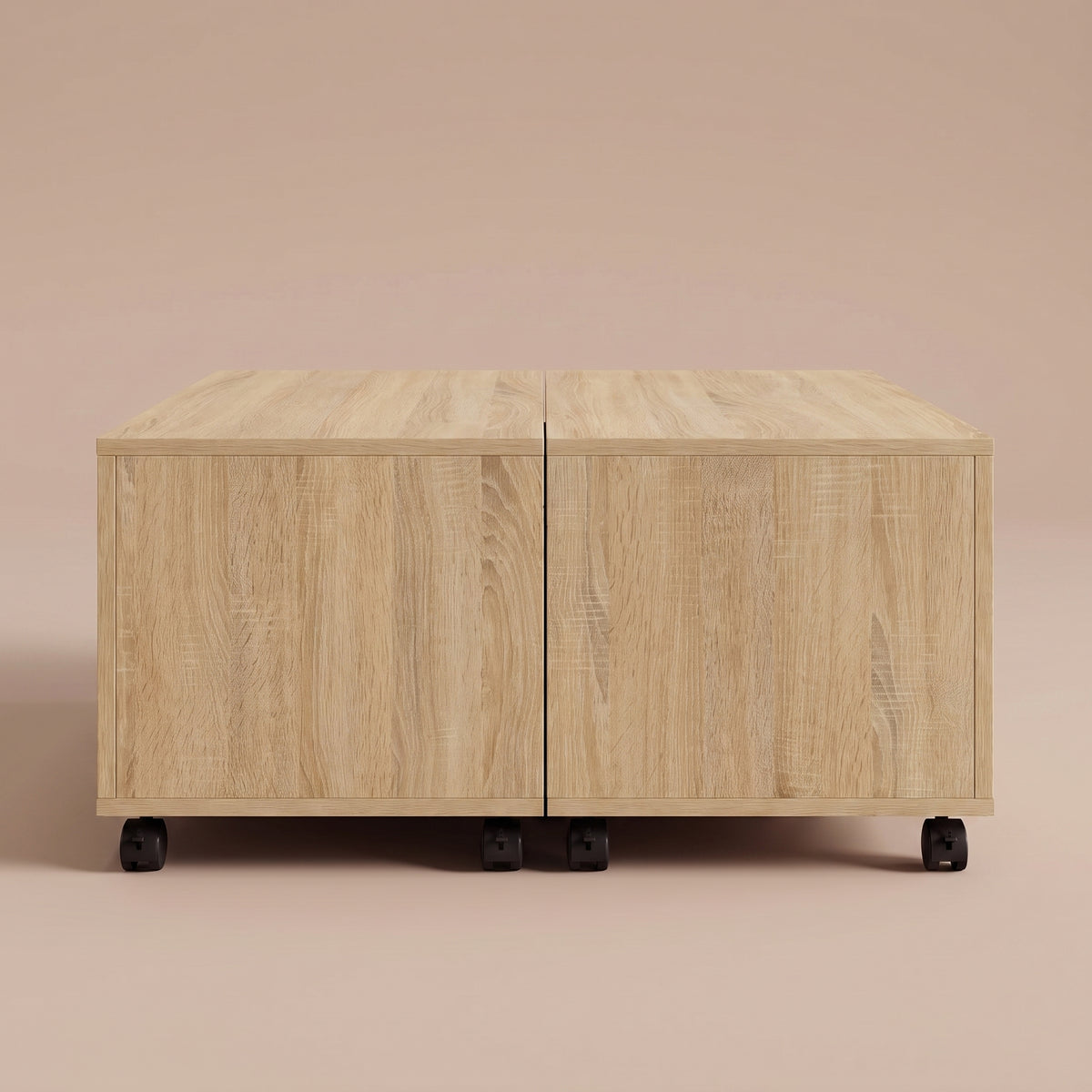 Table sur roulettes Bruma, chêne sonoma, vue de face #Couleur_Chêne sonoma