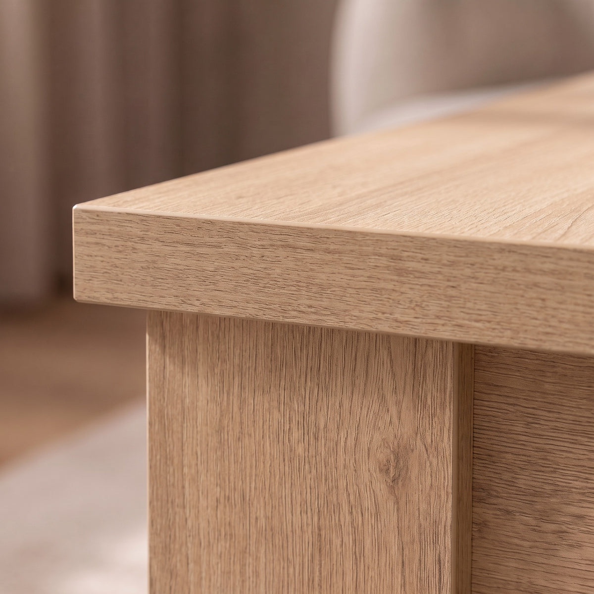 Table basse en bois Carmo, chêne sonoma – détail de la matière #Couleur_Chêne sonoma