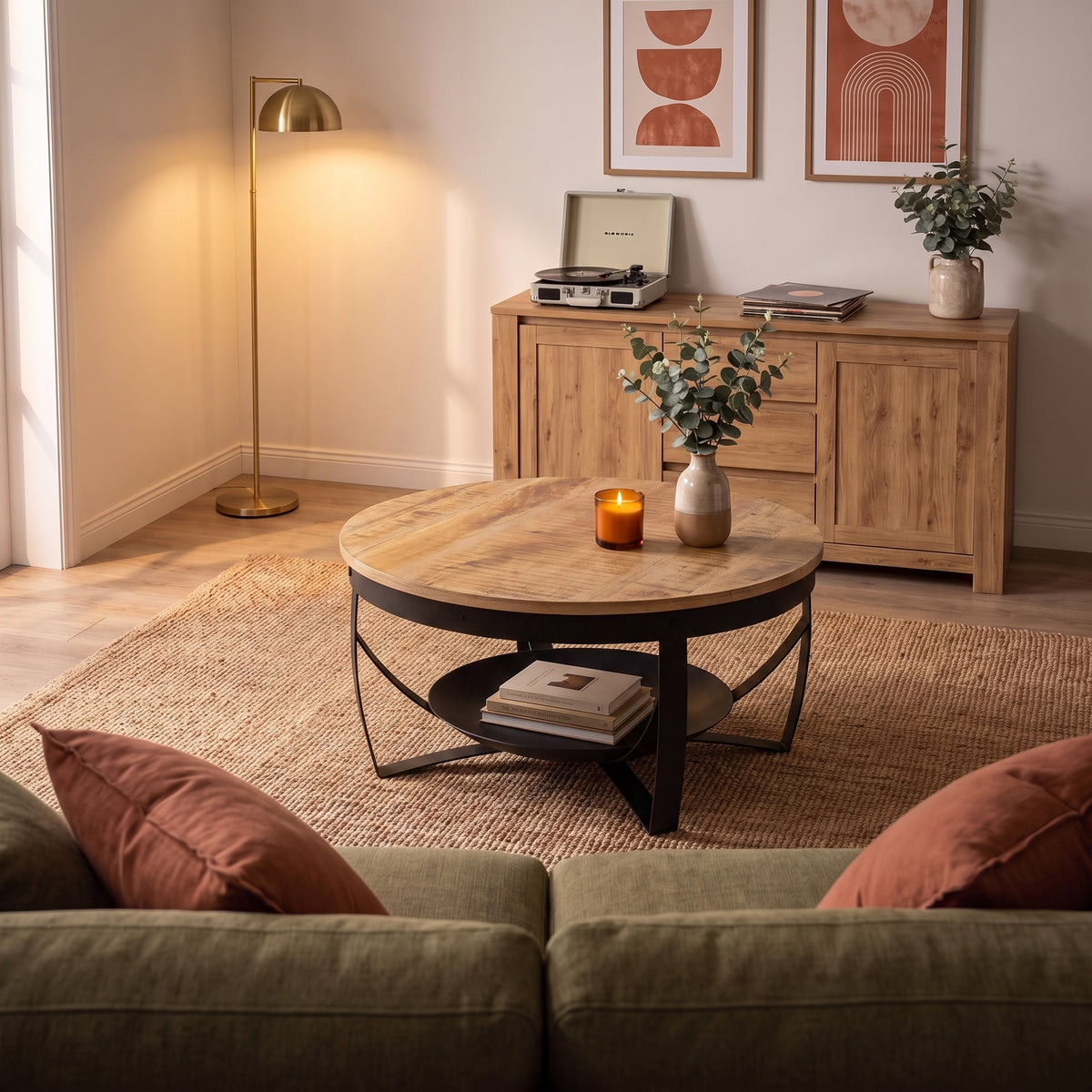 Table Halo bois naturel, ambiance du soir #Couleur_Bois naturel