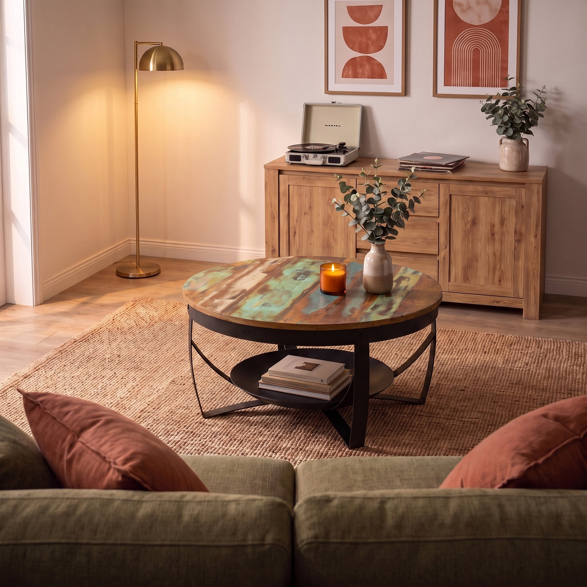 Table Halo bois coloré, ambiance du soir #Couleur_Bois coloré