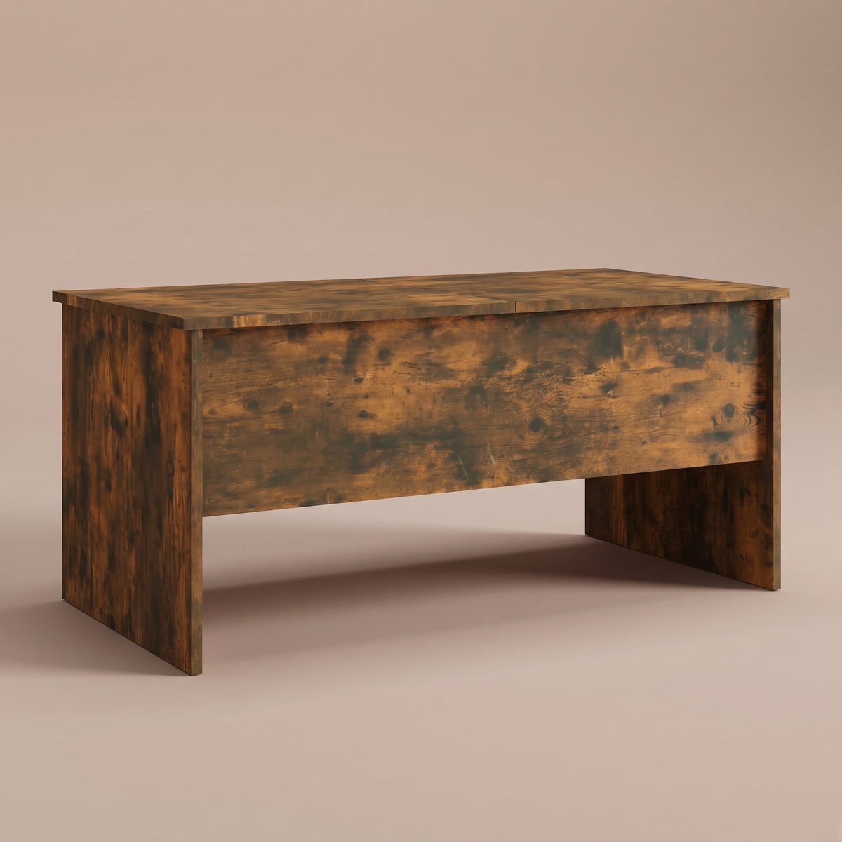 Table relevable Maela, chêne fumé, 102 × 50,5 × 46,5 cm, fermée, vue 3/4 #Couleur_Chêne fumé #Dimensions_102 × 50,5 × 46,5 cm