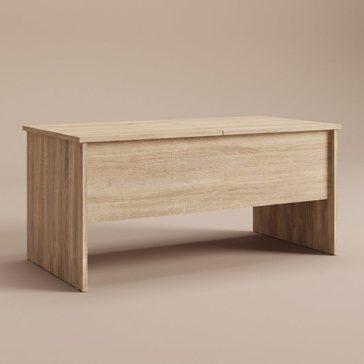 Table relevable Maela, chêne sonoma, 102 × 50,5 × 46,5 cm, fermée, vue 3/4 #Couleur_Chêne Sonoma #Dimensions_102 × 50,5 × 46,5 cm