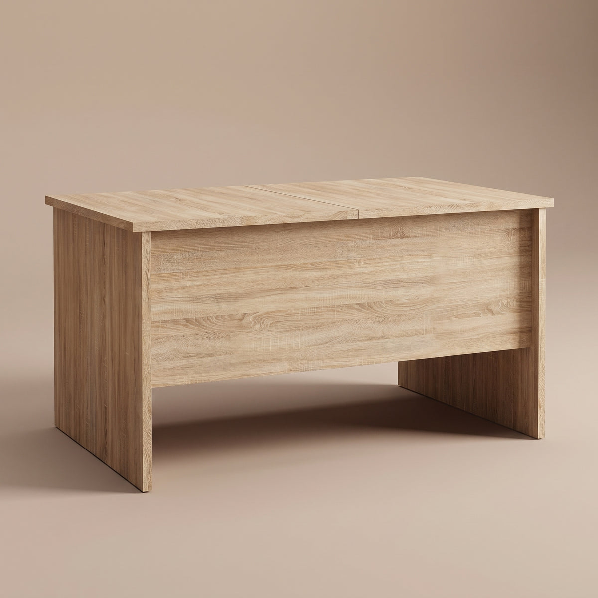 Table relevable Maela, chêne sonoma, 80 × 50,5 × 41,5 cm, fermée, vue 3/4 #Couleur_Chêne Sonoma #Dimensions_80 × 50,5 × 41,5 cm