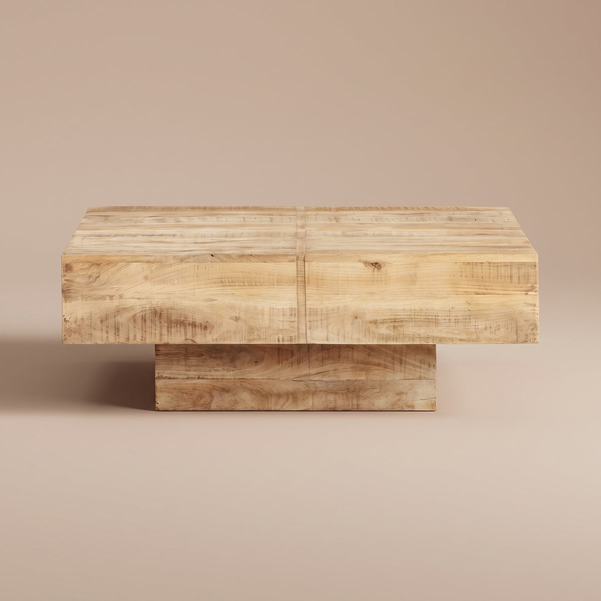 Table en manguier Manoa, bois de manguier – vue de face #Matériau_Bois de manguier
