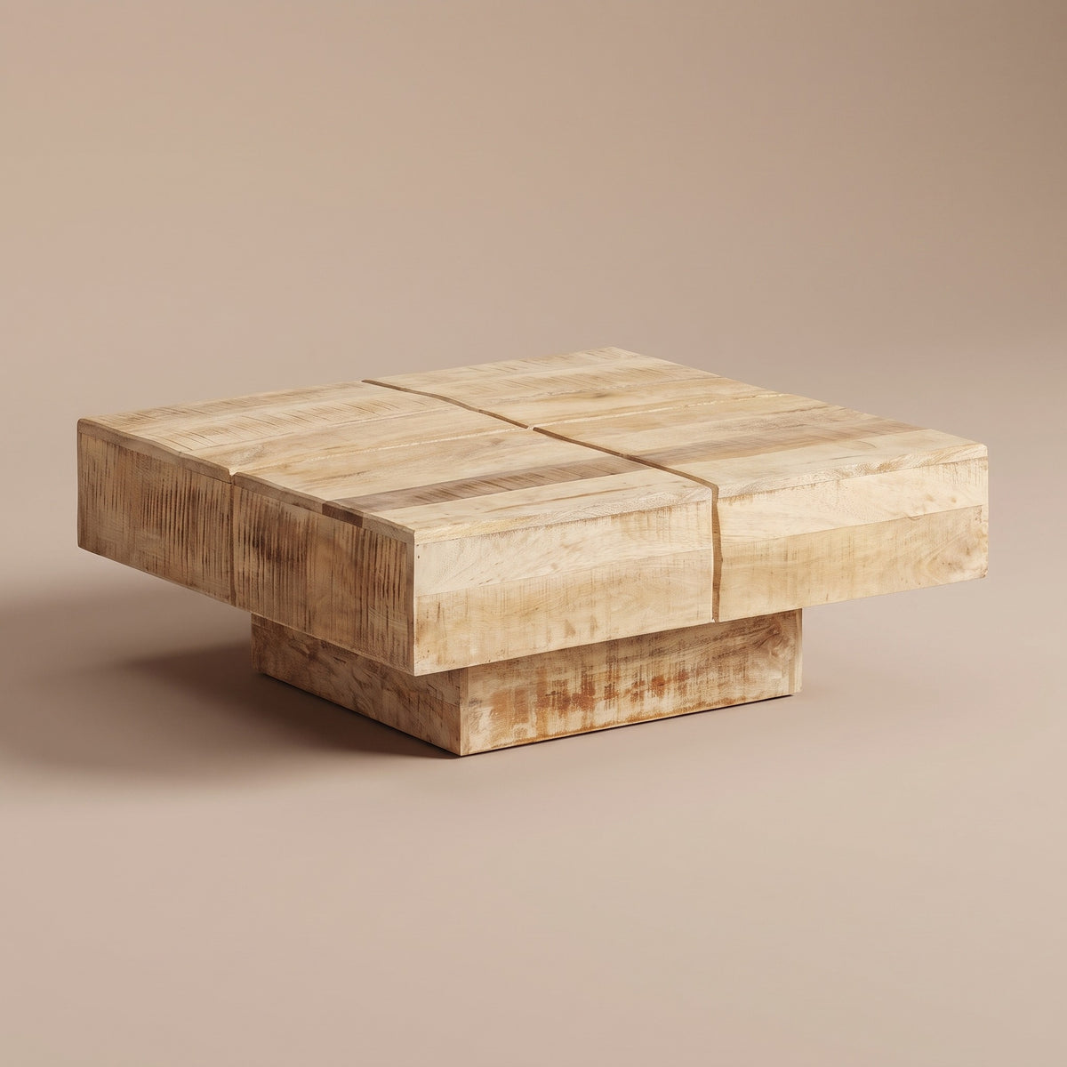 Table en manguier Manoa, bois de manguier – vue trois quarts #Matériau_Bois de manguier