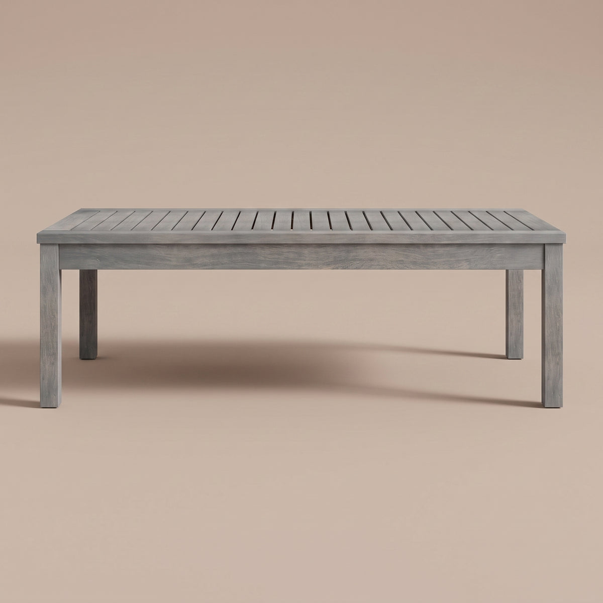 Table Nordvik en acacia gris, vue de face