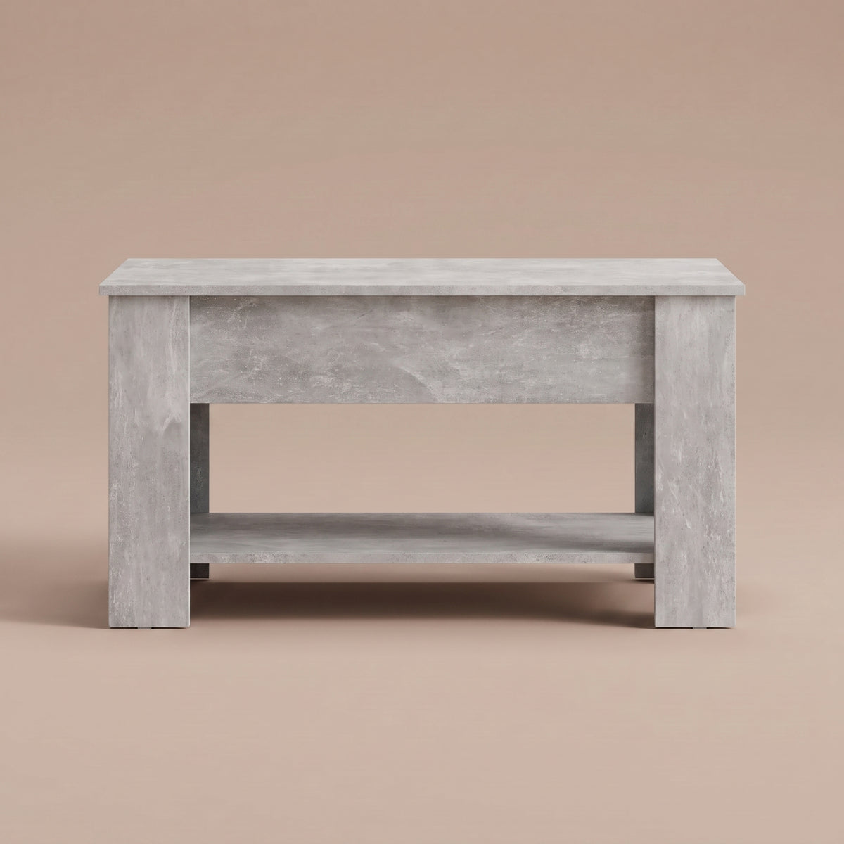 Table relevable Onda, gris béton, vue de face #Couleur_Gris béton #Dimensions_101 × 49 × 52 cm