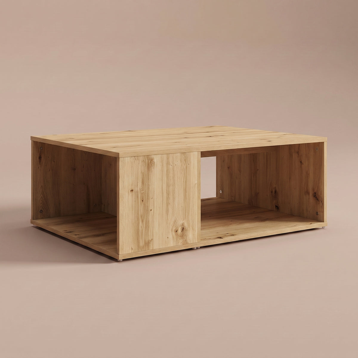Table basse Otava, chêne artisanal, vue 3/4 #Couleur_Chêne artisanal