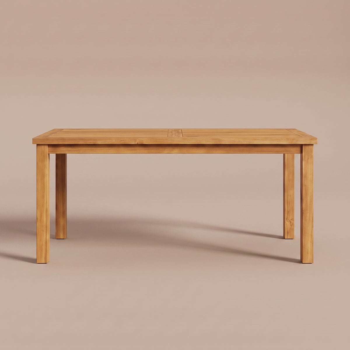 Table en teck massif Timba, 110 x 55 x 45 cm, vue de face #Dimensions_110 × 55 × 45 cm