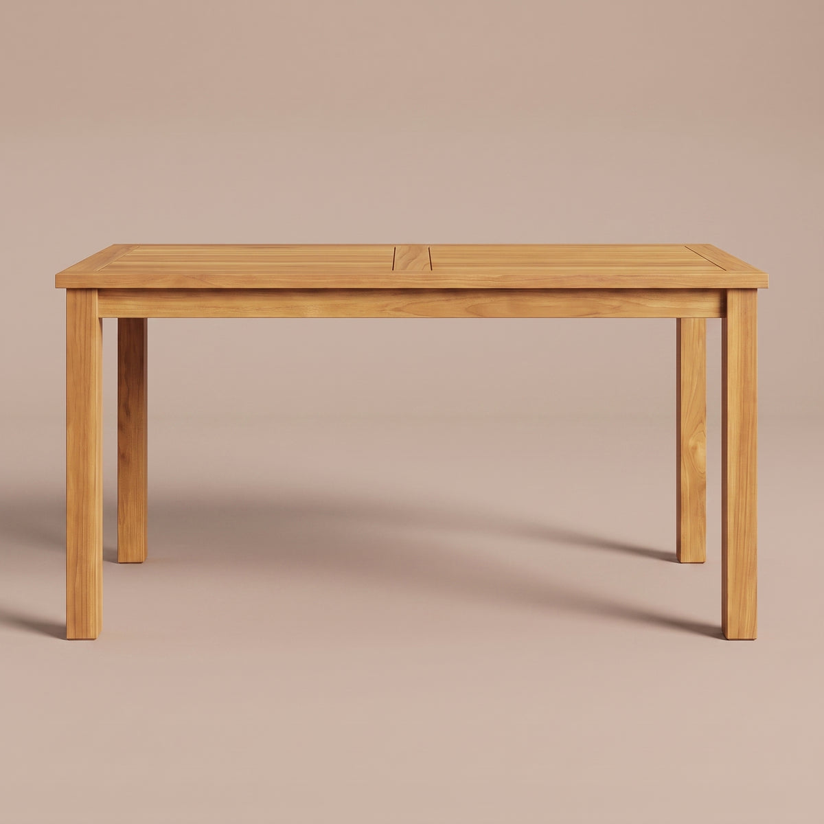 Table en teck massif Timba, 90 x 50 x 45,5 cm, vue de face #Dimensions_90 × 50 × 45,5 cm