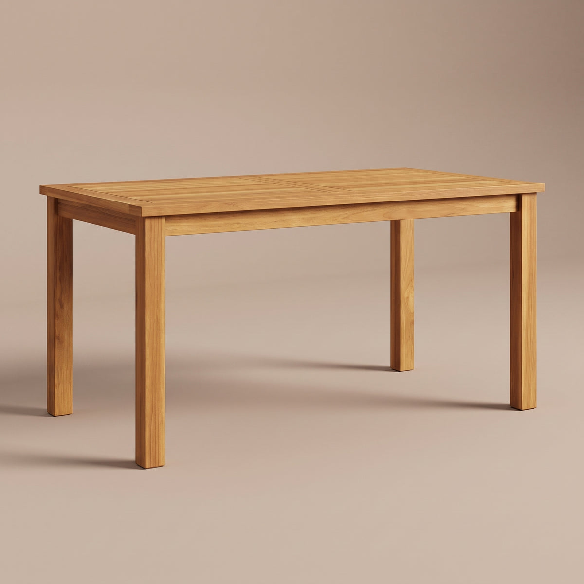 Table en teck massif Timba, 90 x 50 x 45,5 cm, vue 3/4 #Dimensions_90 × 50 × 45,5 cm
