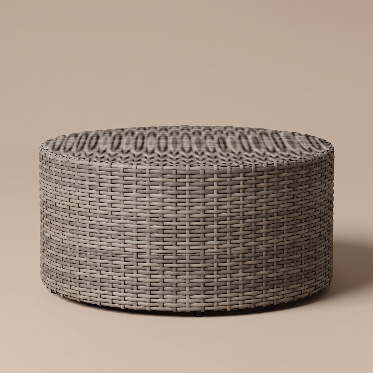 Table ronde extérieur Tonda, gris chiné, vue de face #Couleur_Gris