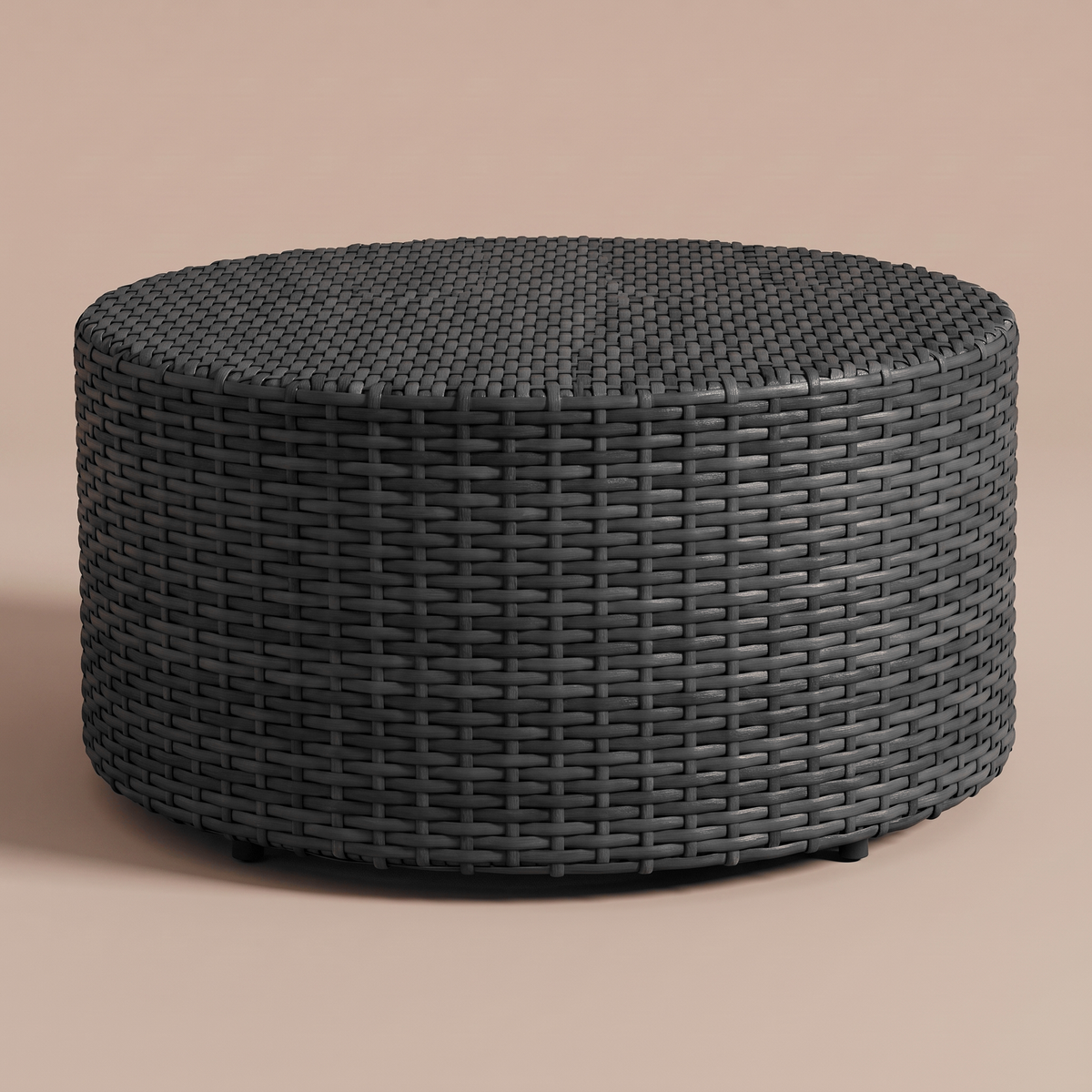 Table ronde extérieur Tonda, noir, vue 3/4 #Couleur_Noir